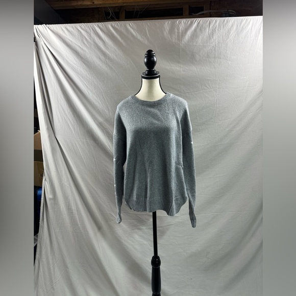 Star Pattern Drop Shoulder Sweater Gray - Picture 7 of 9